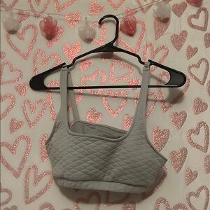 Quilted Light Blue Women's Bralette